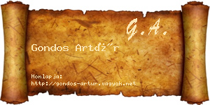 Gondos Artúr névjegykártya